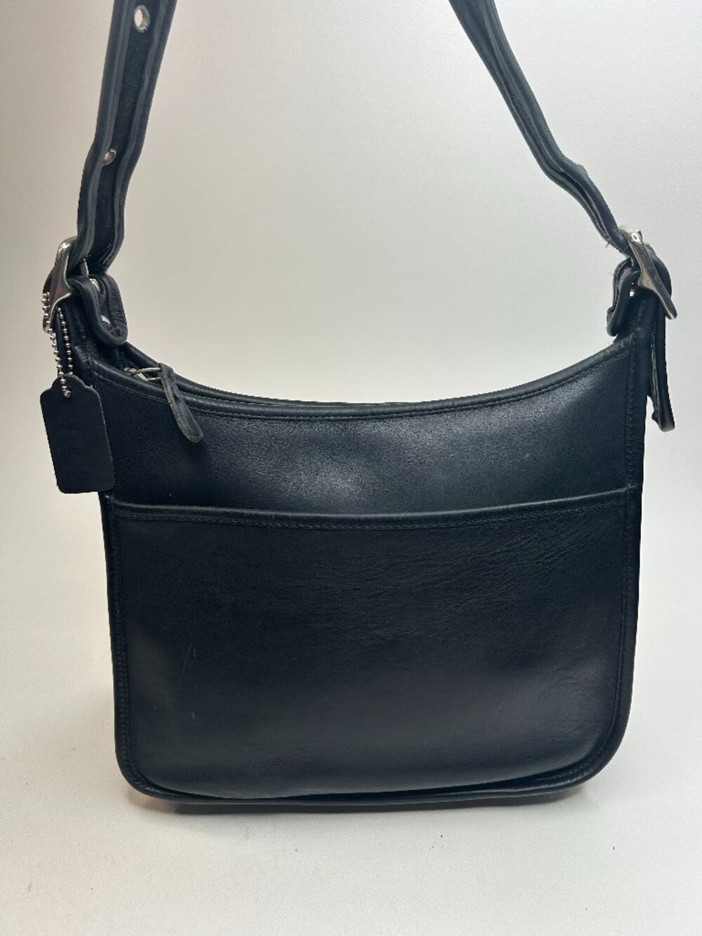 Vintage COACH Legacy Zip 9966 Black Glove-Tanned Leather Bag – Nickel Hardware